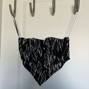 UO black flames corset top